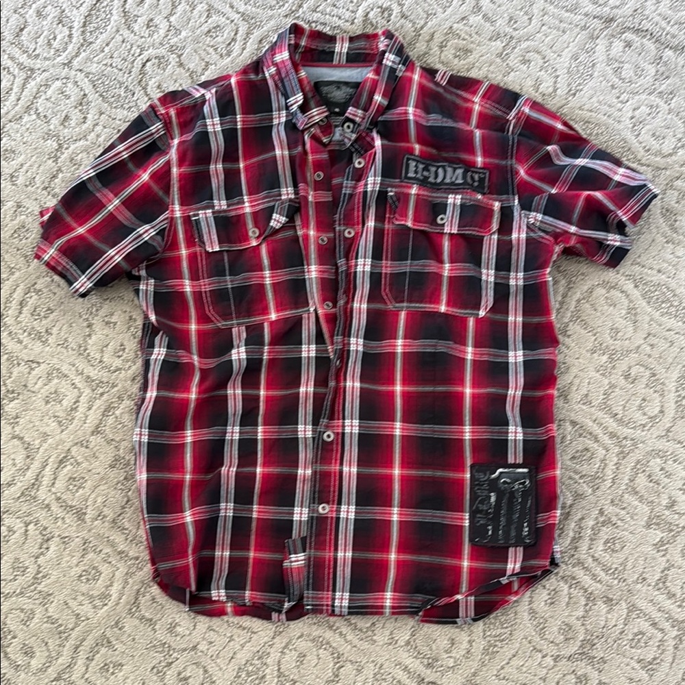 Men’s Harley snap up shirt